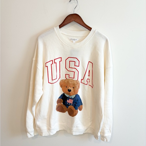 Grayson Threads Tops - USA Teddy Bear Sweatshirt Size Large NWT